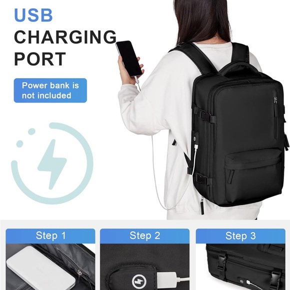 Black Carry-On backpack - Picture 4 of 8